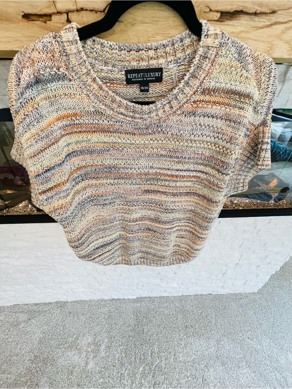 Repeat Brand Italian Cotton Textured Sweater ITALIAN COTTON DREAM